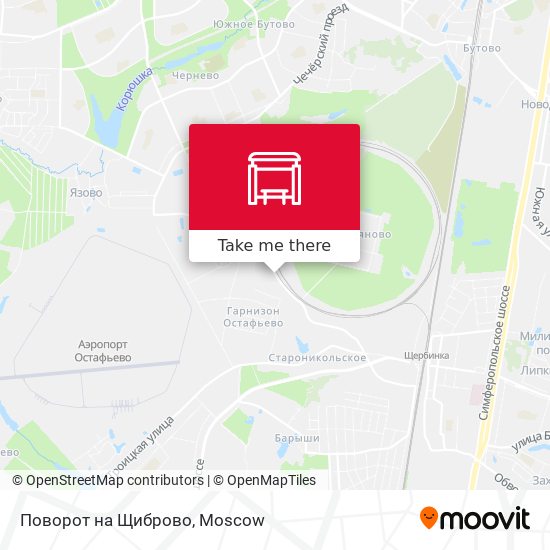 Поворот на Щиброво map