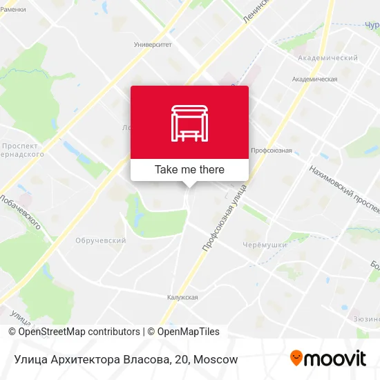 Улица Архитектора Власова, 20 map
