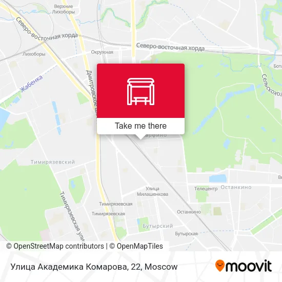 Улица Академика Комарова, 22 map