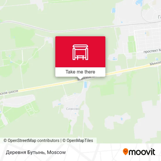 Деревня Бутынь map