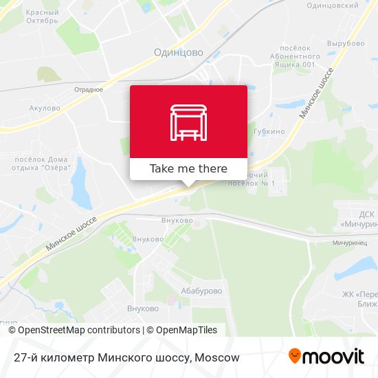 27-й километр Минского шоссу map