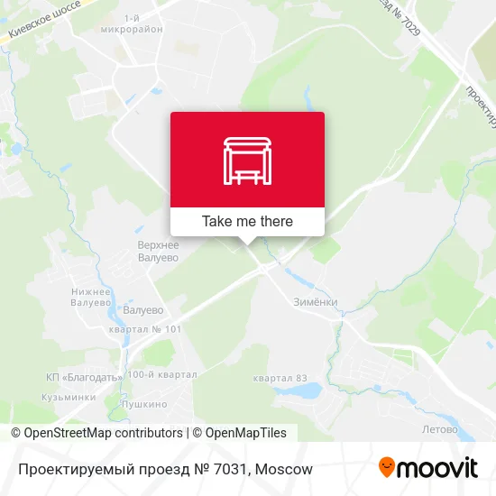 Проектируемый проезд № 7031 map