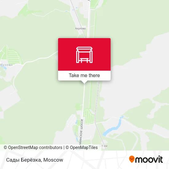 Сады Берёзка map