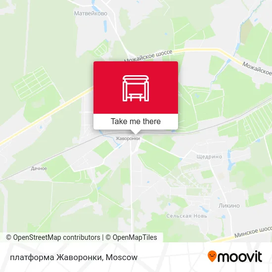 платформа Жаворонки map