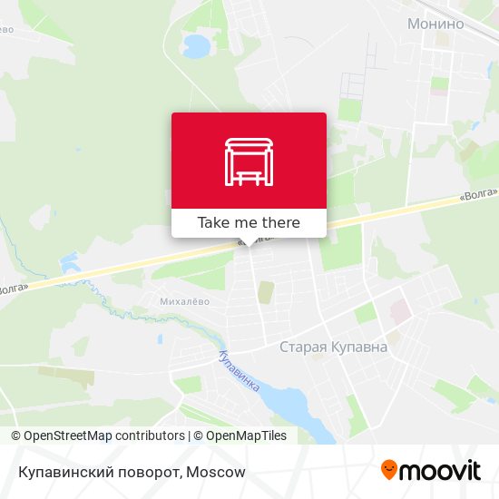 Купавинский поворот map