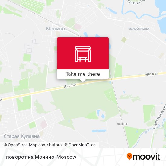 поворот на Монино map