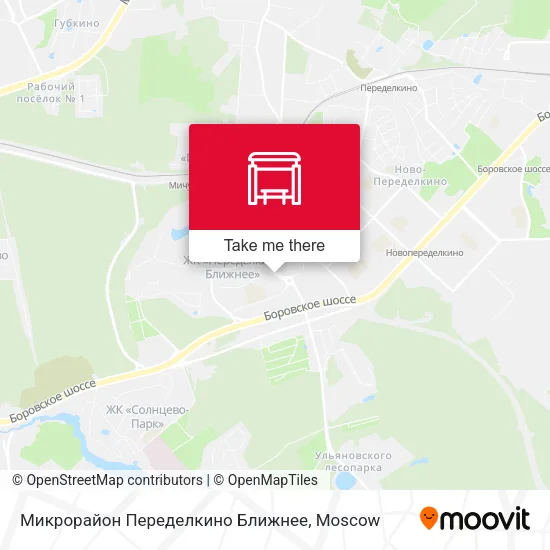 Микрорайон Переделкино Ближнее map