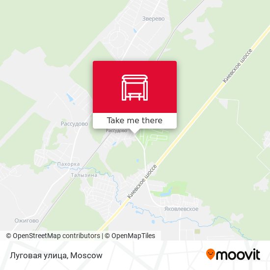 Луговая улица map