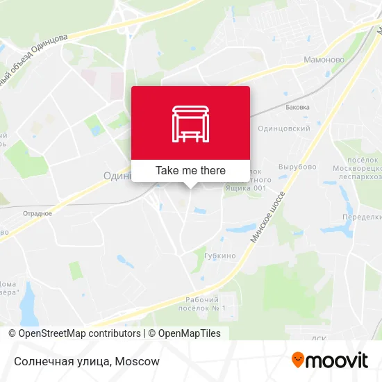 Солнечная улица map
