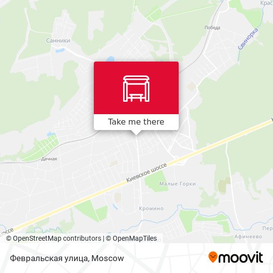 Февральская улица map