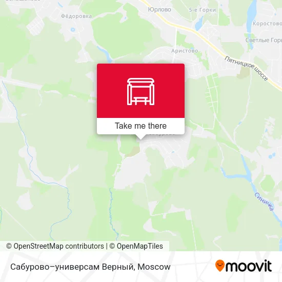 Сабурово–универсам Верный map