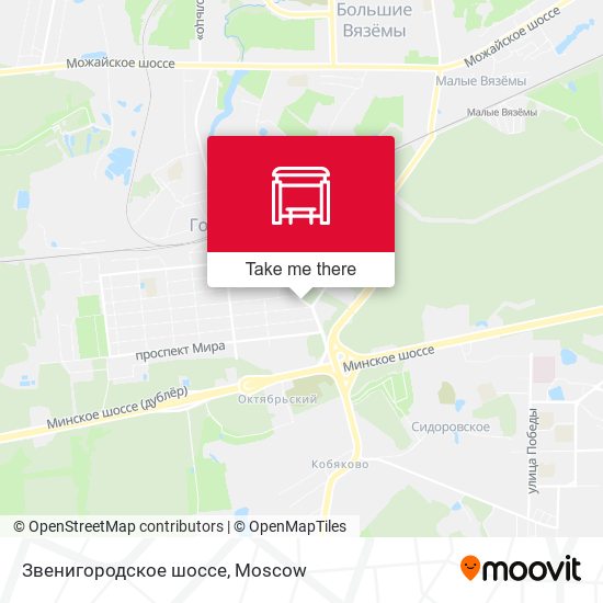 Звенигородское шоссе map
