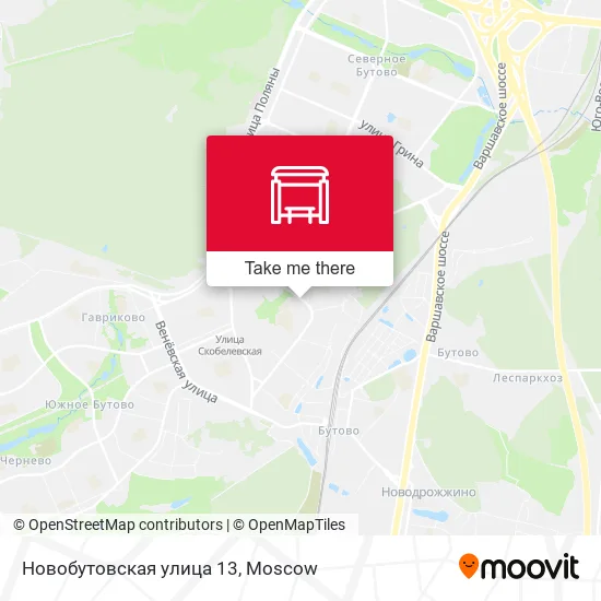 Новобутовская улица 13 map