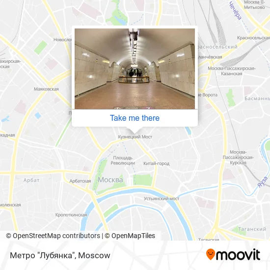 Метро "Лубянка" map
