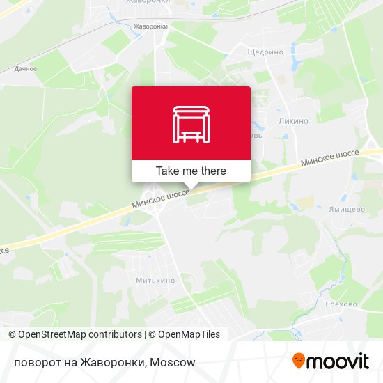 поворот на Жаворонки map