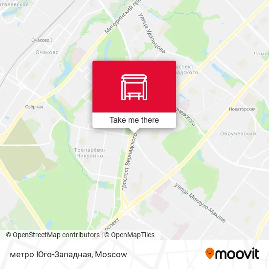 метро Юго-Западная map