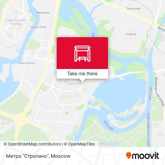 Метро "Строгино" map