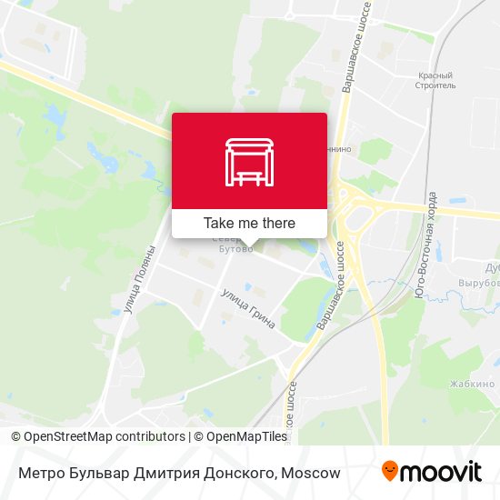 Метро Бульвар Дмитрия Донского map