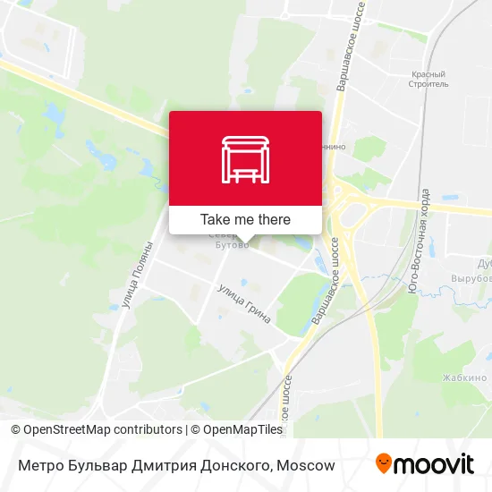 Метро Бульвар Дмитрия Донского map