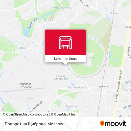 Поворот на Щиброво map