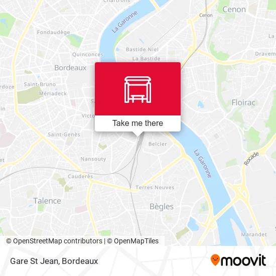Gare St Jean map