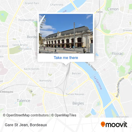 Gare St Jean map