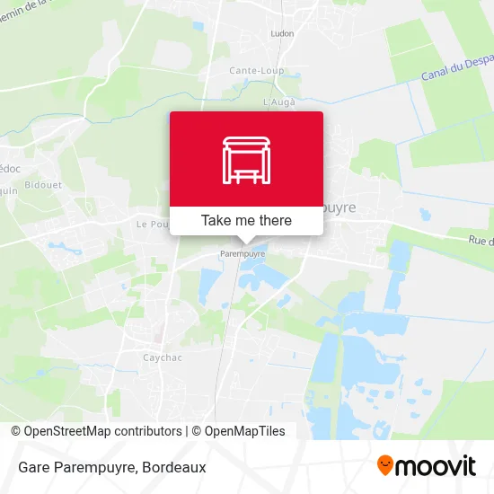 Gare Parempuyre map