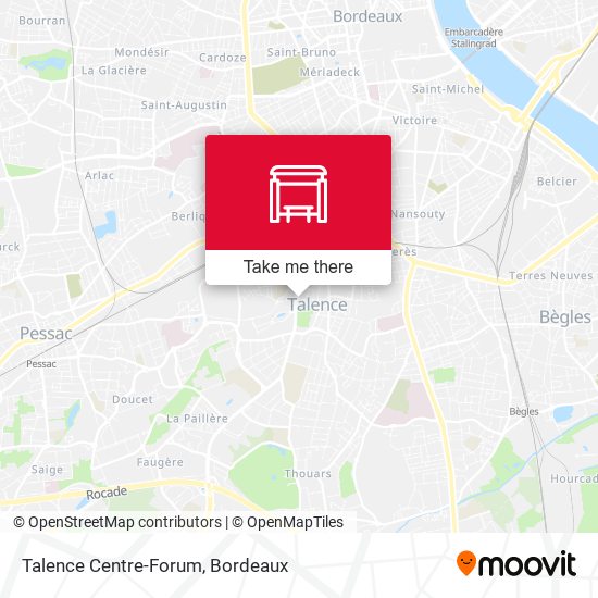 Talence Centre-Forum map