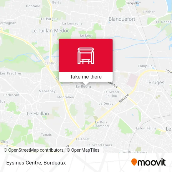 Eysines Centre map