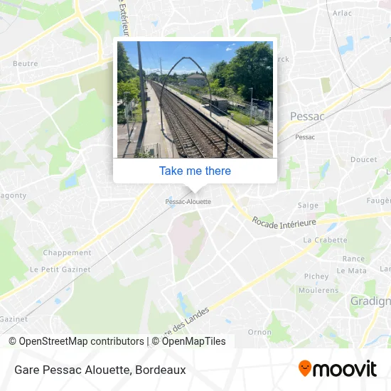 Gare Pessac Alouette map