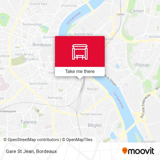 Gare St Jean map