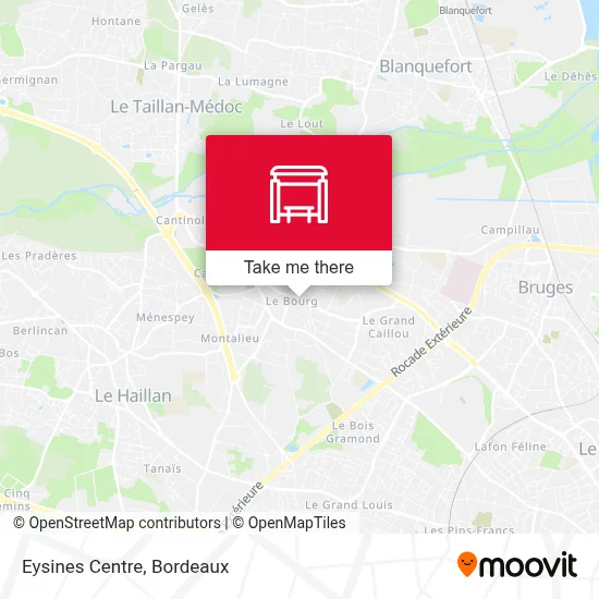 Eysines Centre map