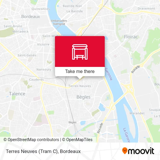 Terres Neuves (Tram C) map