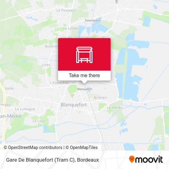 Gare De Blanquefort (Tram C) map
