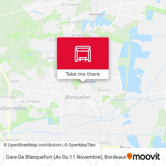 Gare De Blanquefort (Av Du 11 Novembre) map