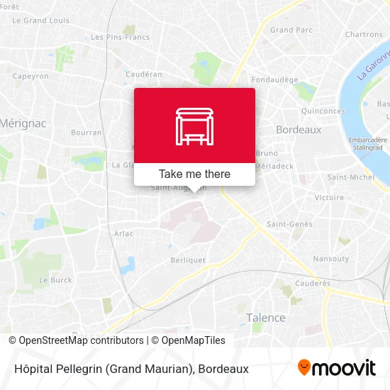 Hôpital Pellegrin (Grand Maurian) map