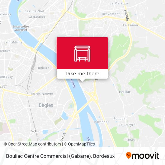 Bouliac Centre Commercial (Gabarre) map