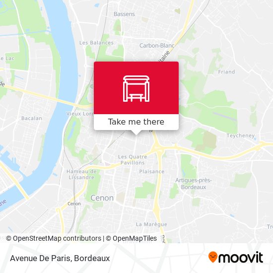 Mapa Avenue De Paris