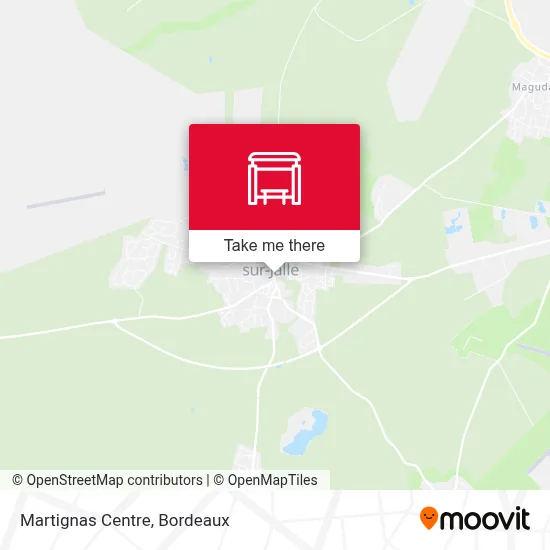 Martignas Centre map
