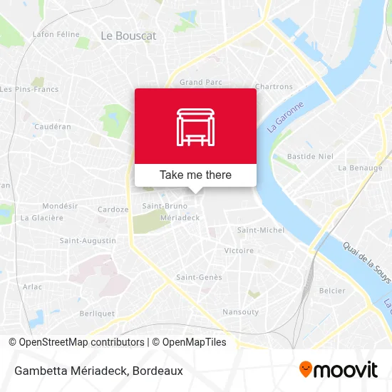 Gambetta Mériadeck map