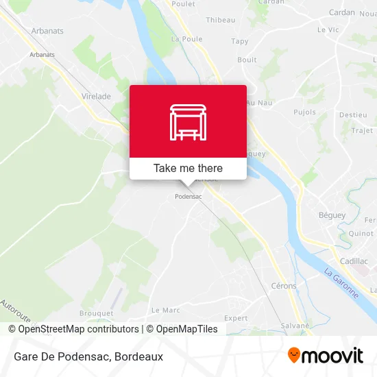 Gare De Podensac map