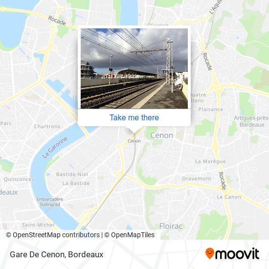 winnaar Perseus Boodschapper How to get to Gare De Cenon by Bus, Light Rail or Train?