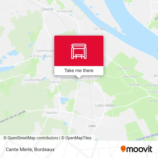 Cante Merle map