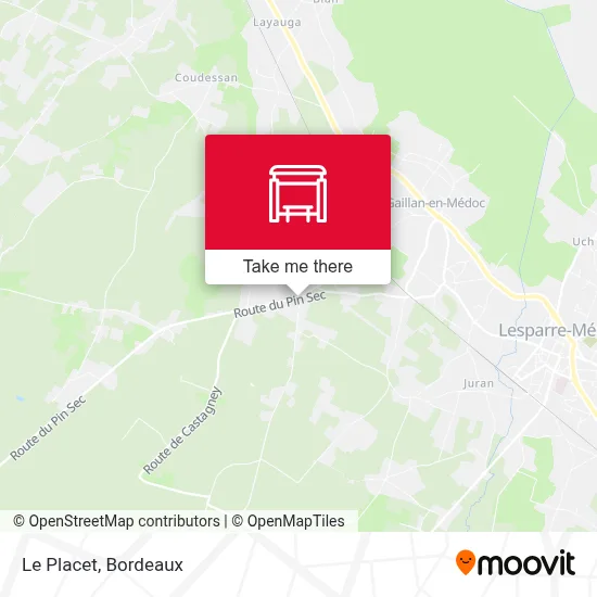 Le Placet map