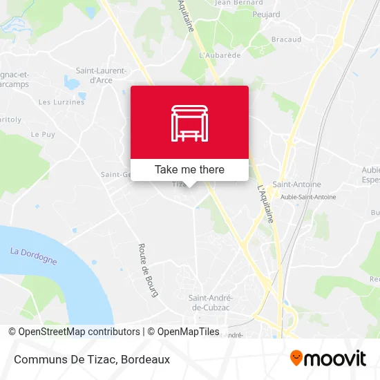 Communs De Tizac map