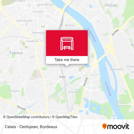 Calais - Centujean map