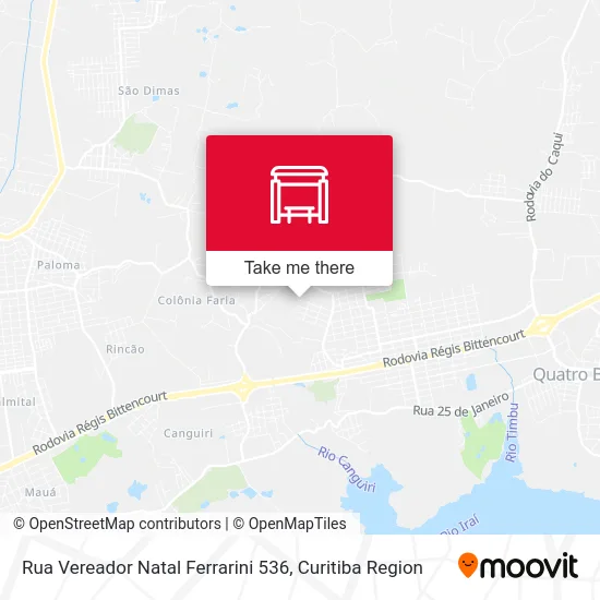 Rua Vereador Natal Ferrarini 536 map