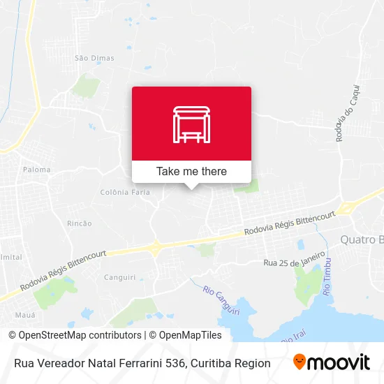 Rua Vereador Natal Ferrarini 536 map