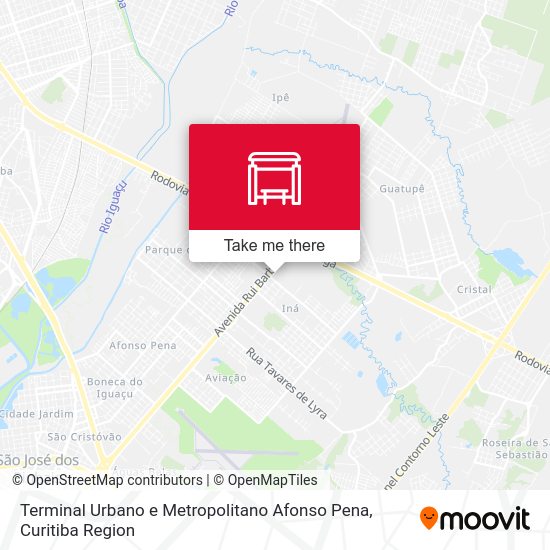 Terminal Urbano e Metropolitano Afonso Pena map