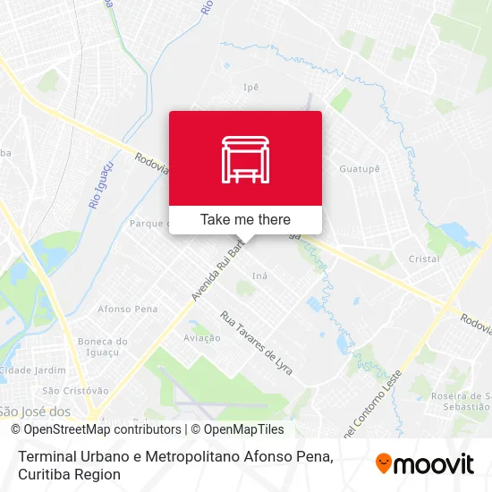 Terminal Urbano e Metropolitano Afonso Pena map
